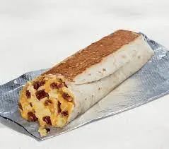 Cheesy Toasted Breakfast Burrito Bacon